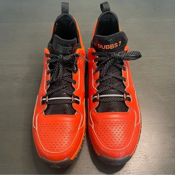Adidas Damian Lillard Custom Orange Black Men's Basketball Shoe Size 12 - Picture 2 of 14